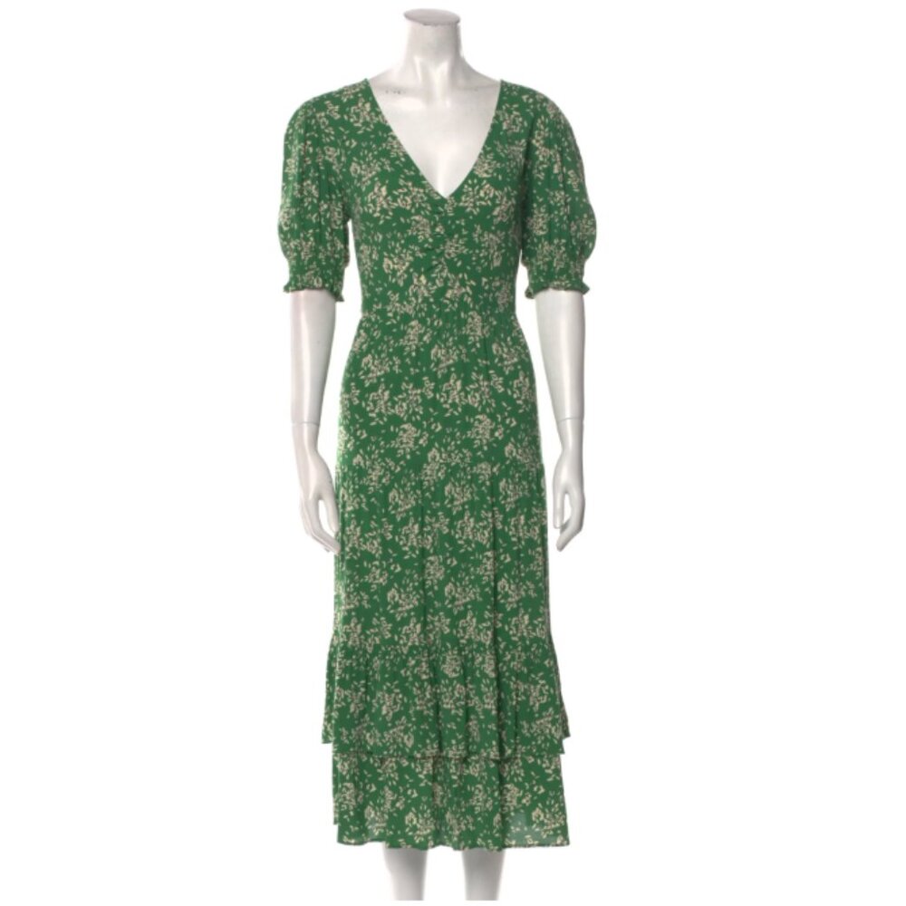 BA&SH Floral Print Midi Length Dress Size 2